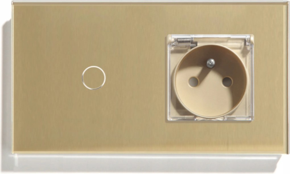 Érintőkapcsoló Szimpla 1K IP44 Hermetikus Aljzat Üveg Fedéllel