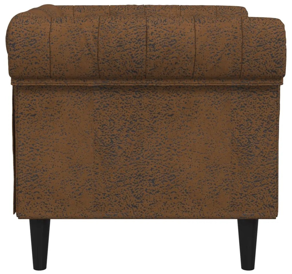 barna szövet Chesterfield kanapé