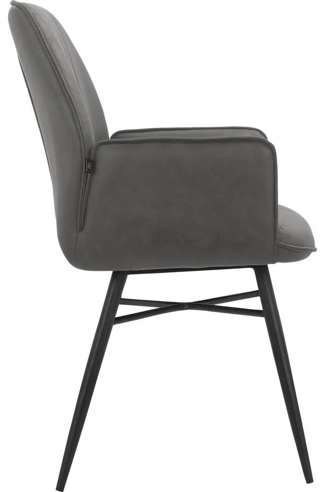 Antracitszürke étkezőszék szett 2 db-os Anzo – Støraa