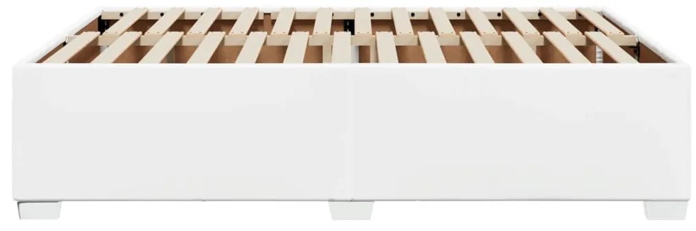 fehér műbőr ágykeret 140x200 cm