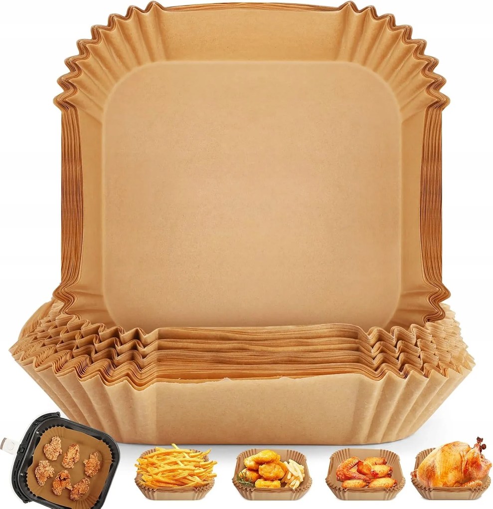 Airfryer Sütőpapír Utántöltő Air Fryer Olajsütőhöz 16 cm 50db