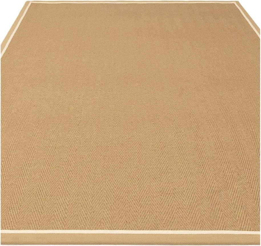 Natúr színű kétoldalas-kézi szövésű juta szőnyeg 200x290 cm Bordo Herringbone Linen – Asiatic Carpets