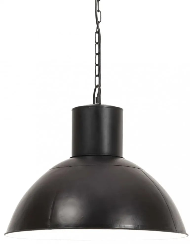 kerek fekete függőlámpa 25 W 48 cm E27