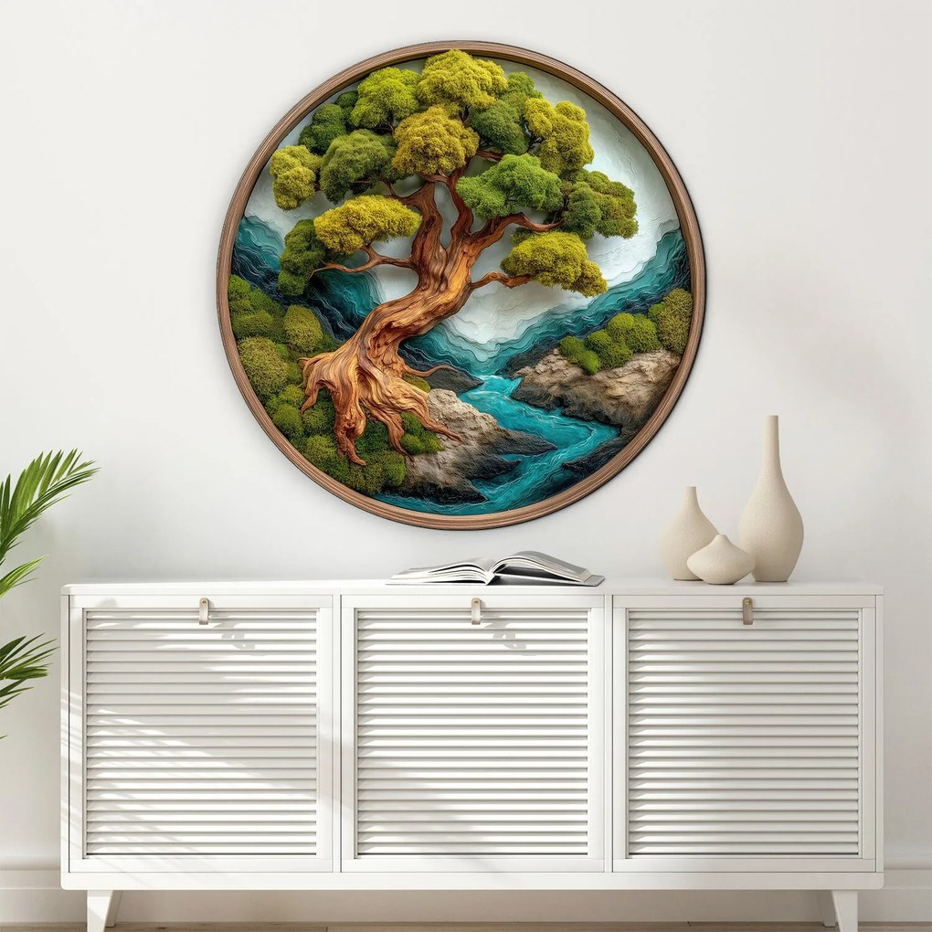 DUBLEZ | Falikép – Bonsai életfa fából