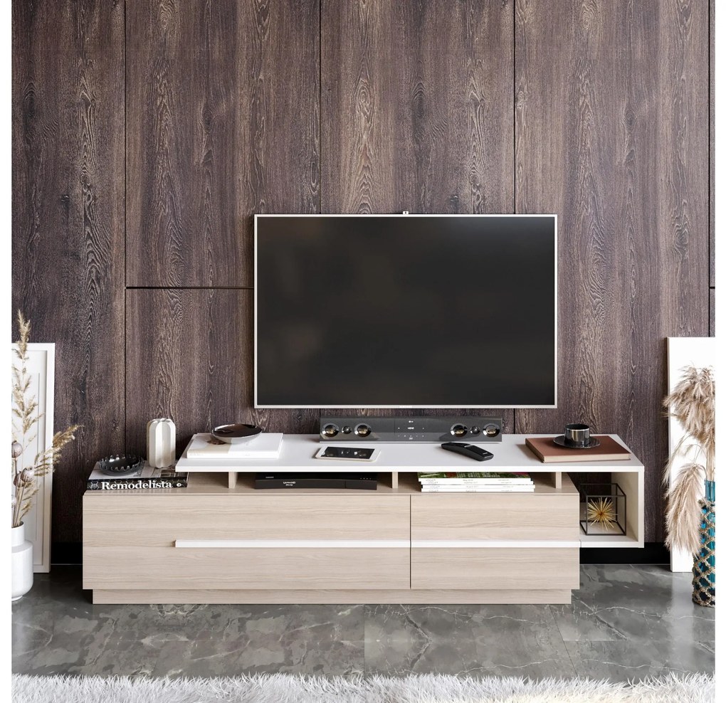 TV asztal/Szekrény Pria (cordoba + fehér) . 1102465