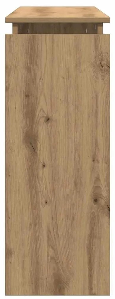 kézműves tölgy színű szerelt fa dohányzóasztal 102x30x80 cm