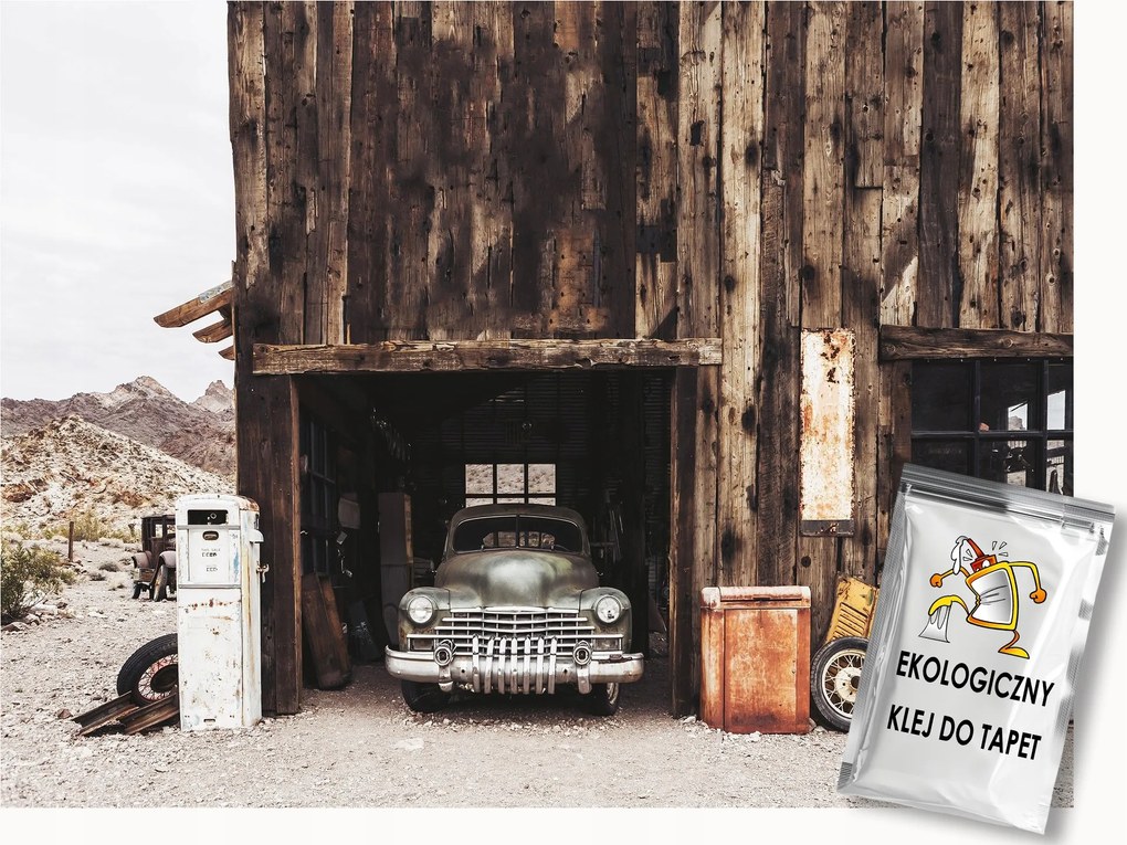 Fotótapéta Flizelina Garázs Műhely Autó Oldtimer Vintage 350x250 ragasztó