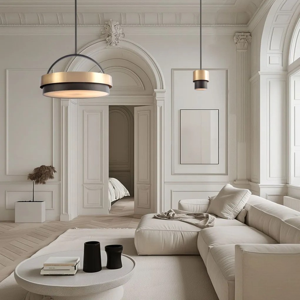 COSMO LIGHT P06753BR COBURG Modern Függesztett Lámpa Sárgaréz E14 IP20