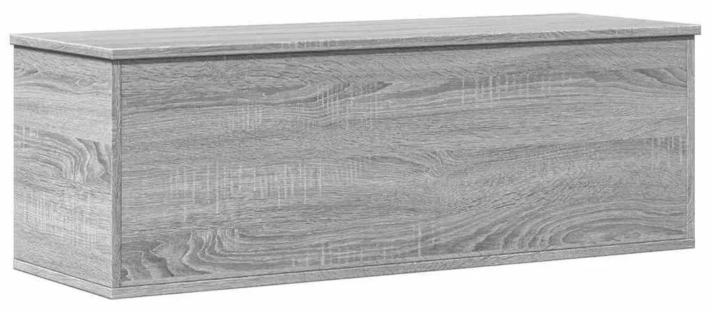 szürke sonoma színű szerelt fa tárolóláda 102 x 35 x 35 cm