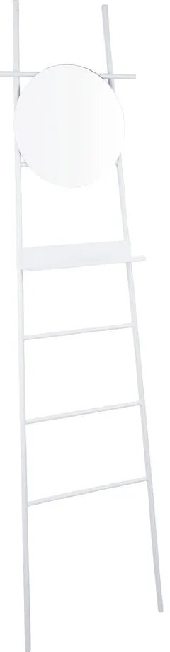 Glint fehér dekoratív létra tükörrel - Leitmotiv