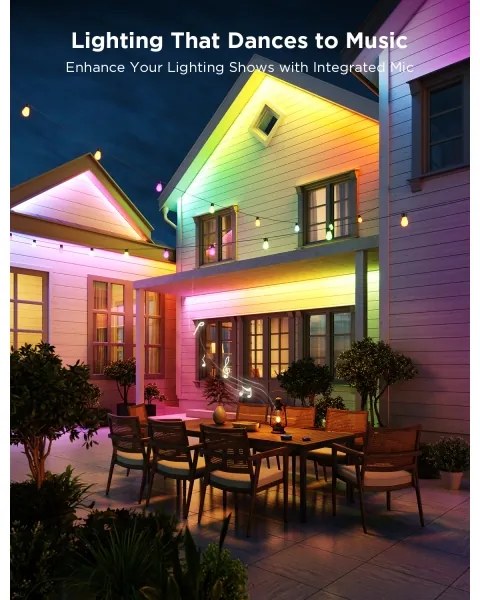 Govee - Kültéri Pro SMART RGBICWW kültér LED szalag 10m Wi-Fi IP65