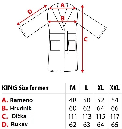 King sötétkék mikroszálas fürdőköpeny TiaHome - XL