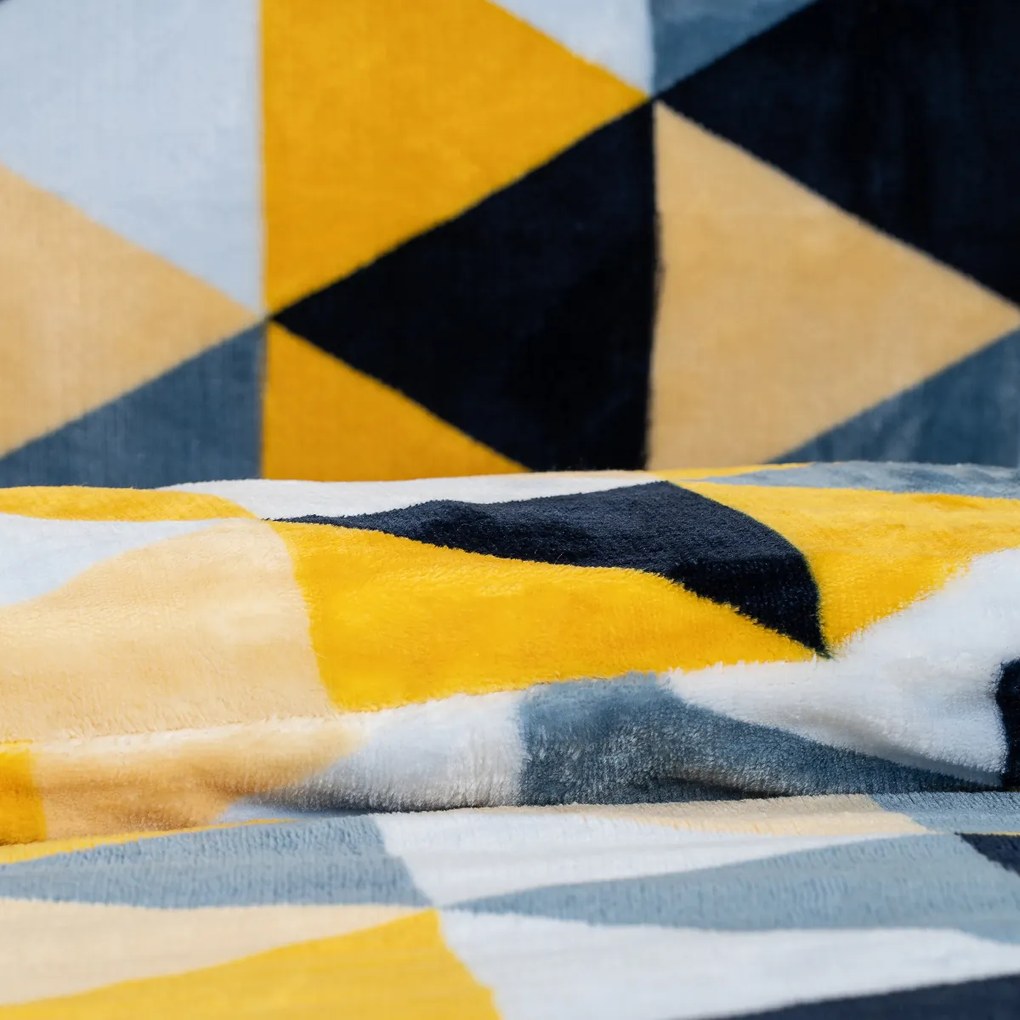 4Home Scandi triangle mikroflanel ágyneműhuzat, 140 x 200 cm, 70 x 90 cm, 140 x 200 cm, 70 x 90 cm