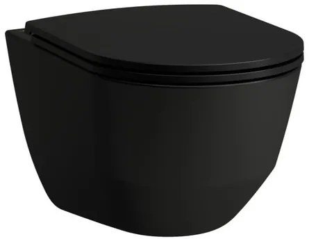 Fali WC Laufen Pro vízszintes mosogató 53x36x34,5 cm fekete matt H8209667160001