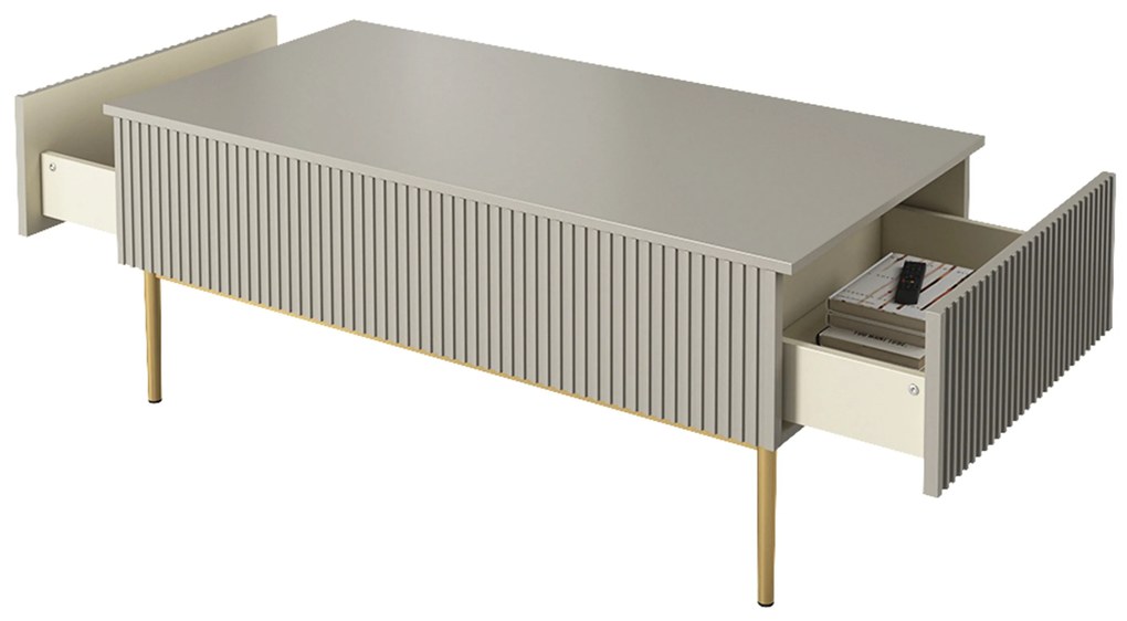 Nicole dohányzóasztal 120 cm - kasmír / arany lábak