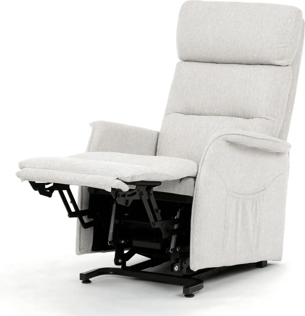 Bézs elektromos relaxfotel kábeles vezérléssel, szövet kárpitozással, TV-L8960 CRM2
