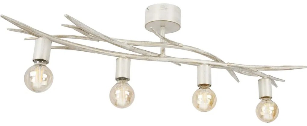 Mennyezeti lámpa GARNISH 4xE27/15W/230V fehér/patinás