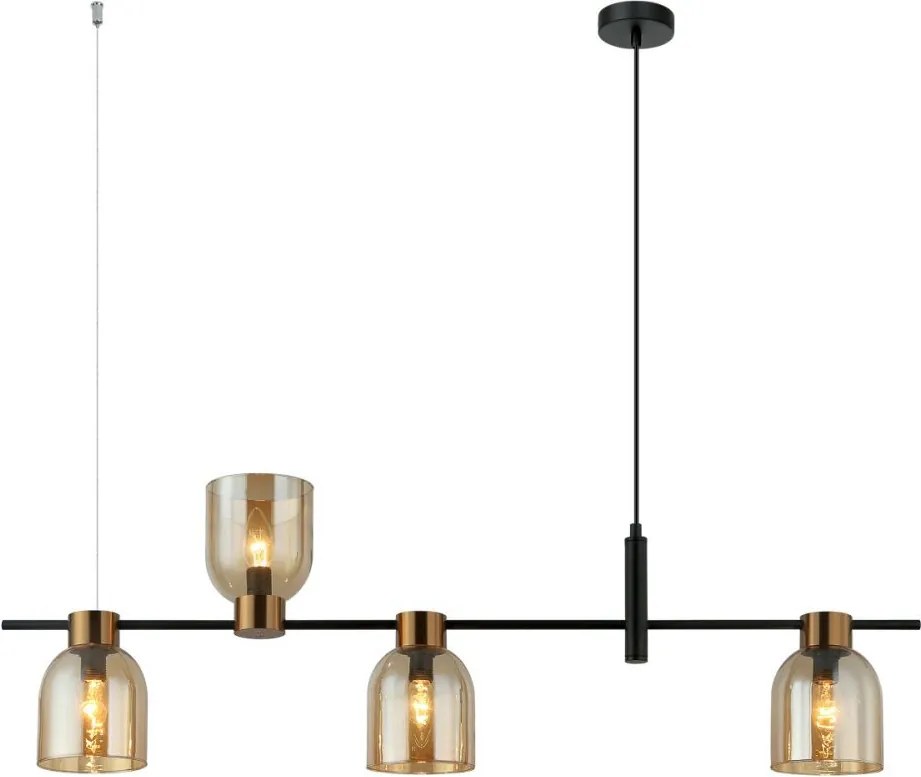 ITALUX PND-66892-4-BK-AMB SERVIO Többágú Függesztett Lámpa E14 IP20