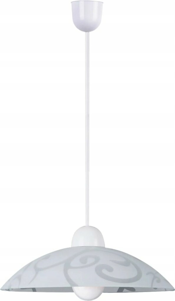 Rabalux Scroll függeszték E27, fehér üveg, átmérő 30 cm, 1x60W