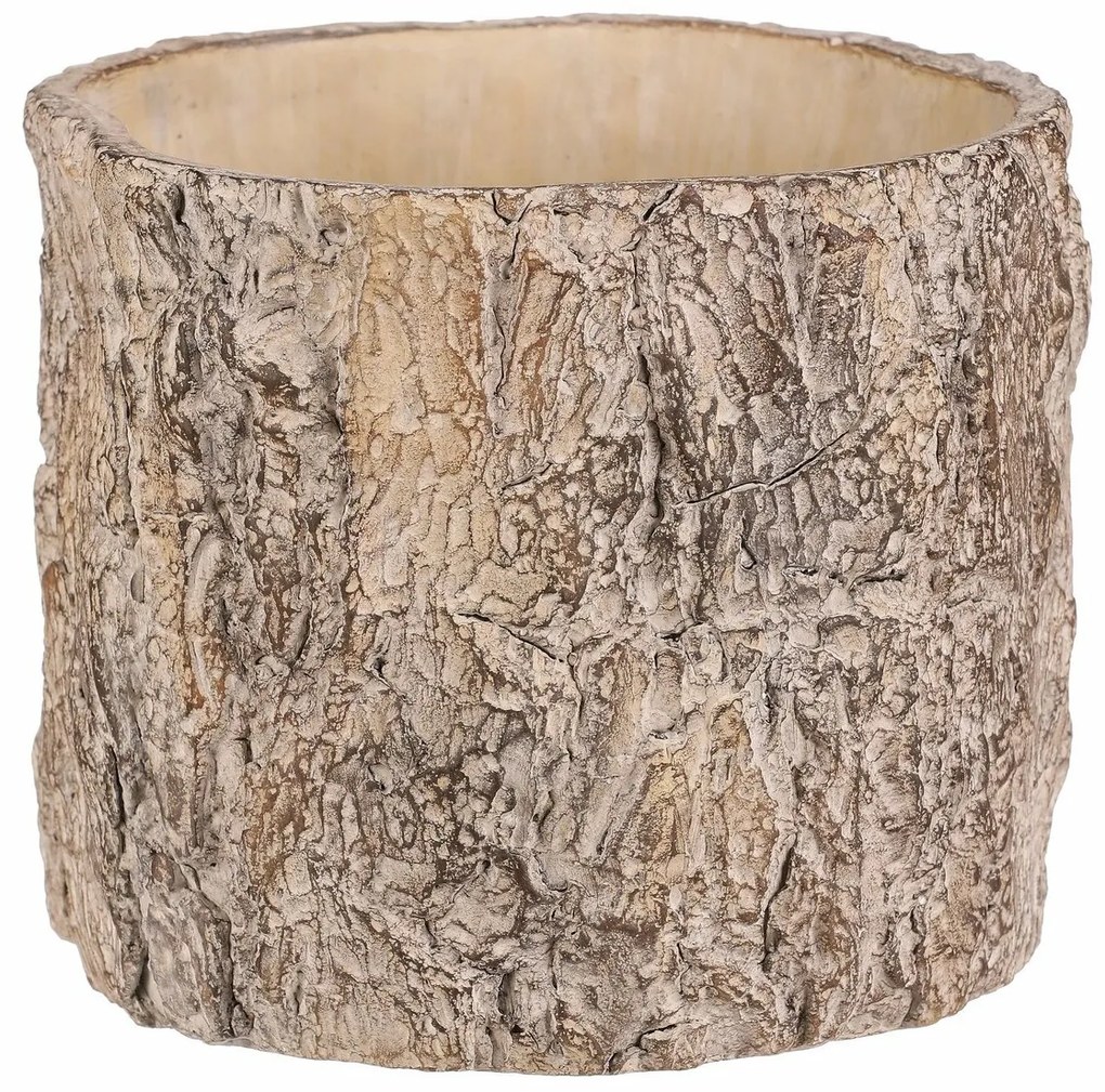 Virágcsomagolás fa kérget utánzó, 21 x 21 x 17 cm,beton, 21 cm