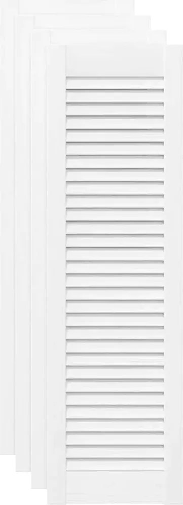 vidaXL 4 db fehér lamellás szekrényajtó 99 x2 9,5 cm