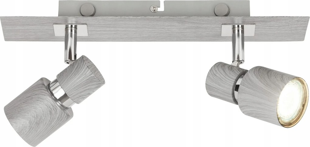 Mennyezeti fali lámpa dupla reflektor szürke fa utánzat Rabalux