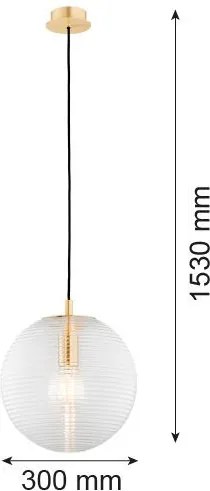 ARGON 8577 EVANS Egyágú Függesztett Lámpa Sárgaréz E27 IP20