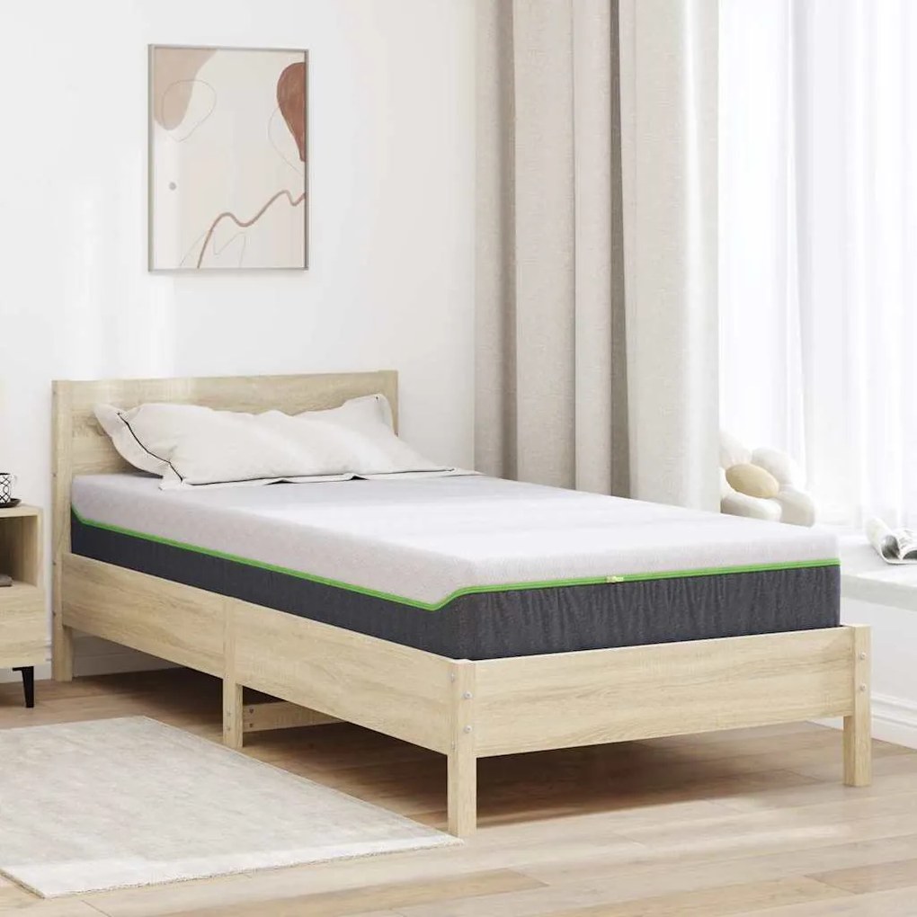 Matrac Fehér és Szürke 90 x 190 cm Zsebmátrac