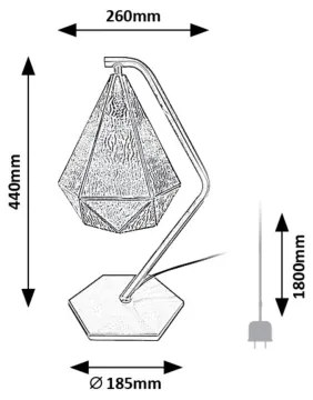 Rabalux 74201 - Asztali lámpa NORAH 1xE14/40W/230V arany