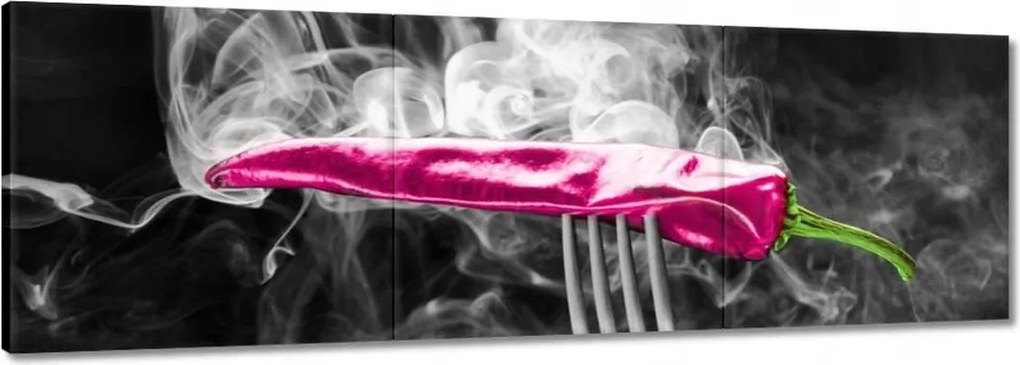 Vászonkép 90x30 Rózsaszín paprika villa