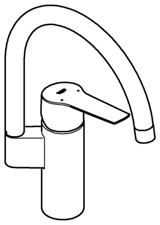 GROHE 304692430 - START mosogató csaptelep, 339 mm, fekete