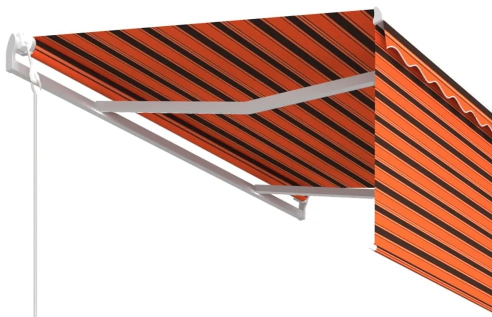 narancssárga-barna automata napellenző redőnnyel 3,5 x 2,5 m
