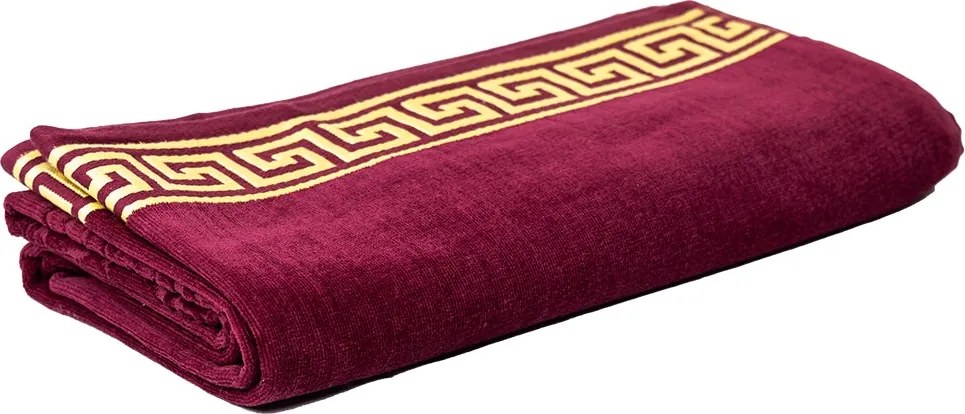 POSEIDON Strandtörölköző bordó 165x90cm