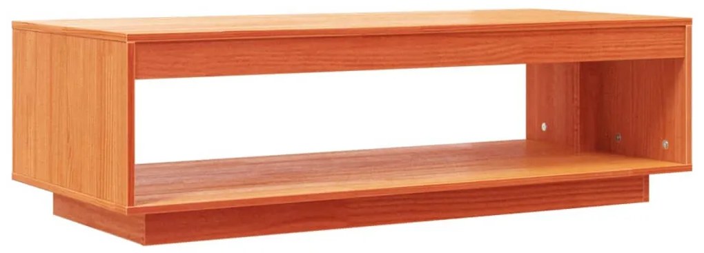 Viaszbarna tömör fenyőfa dohányzóasztal 110 x 50 x 33,5 cm