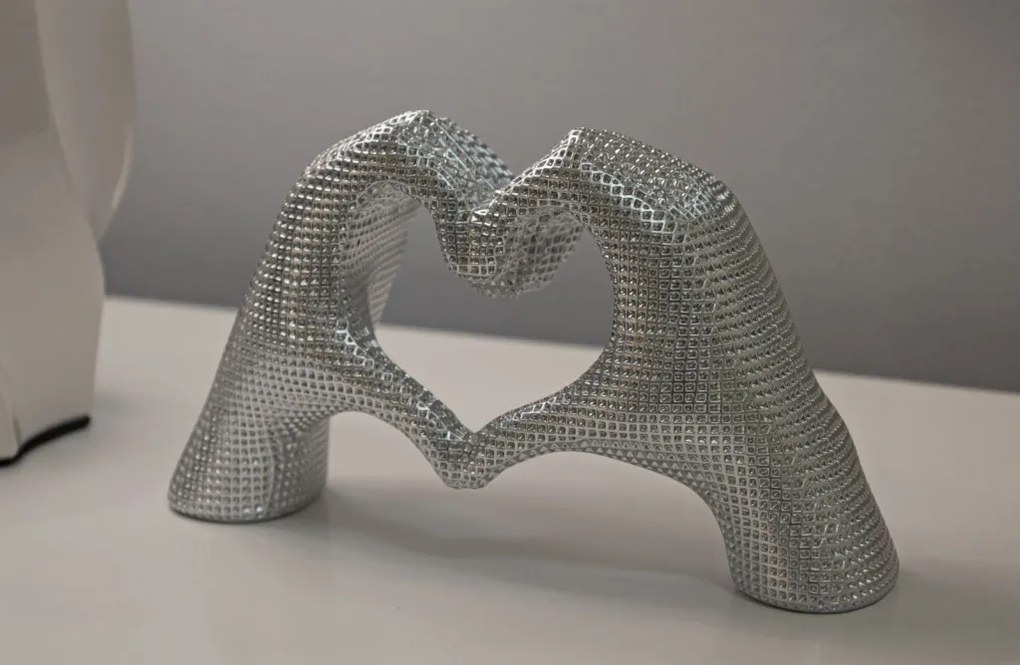 Hands lover ezüst 25x7,5x13,5cm