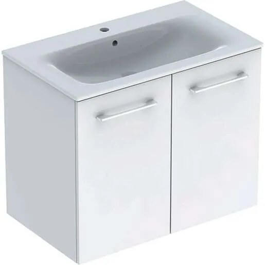 Fürdőszobaszekrény mosdóval Geberit Selnova 80x65,2x50,2 cm fehér lesk 501.256.00.1