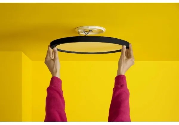 WiZ - LED RGB dimmelhető SUPERSLIM mennyezeti lámpa LED/32W/230V Wi-Fi fekete