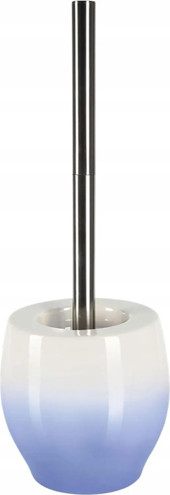 Spirella porcelán Wc kefe fehér-kék acél nyéllel