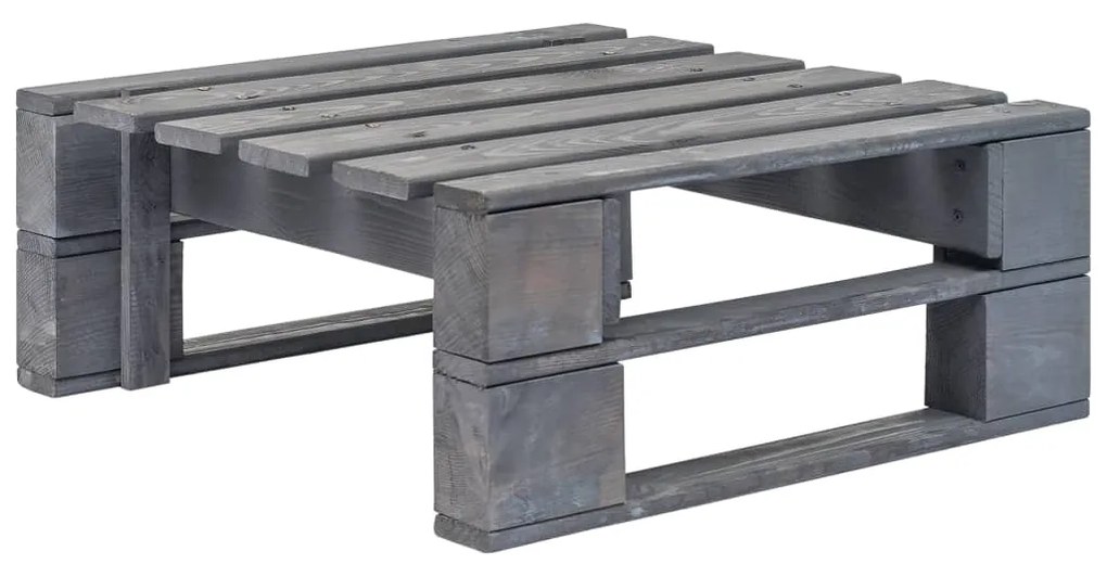 vidaXL szürke impregnált fenyőfa kerti raklapzsámoly