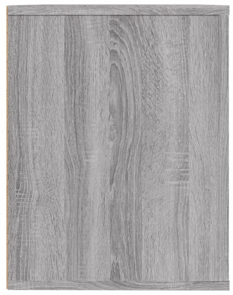 szürke sonoma színű szerelt fa cipőtartó 75x35x45 cm