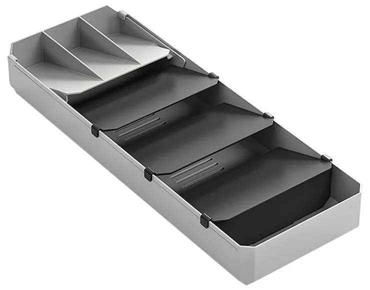 Szürke műanyag evőeszköztartó fiókba 15 x 49 cm – Metaltex