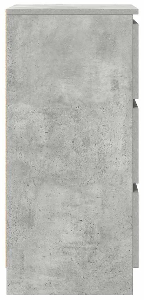 betonszürke szerelt fa tálalószekrény 37,5x35x76 cm
