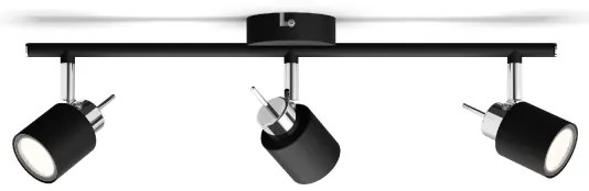 Philips - Spotlámpa MERANTI 3xGU10/35W/230V fekete