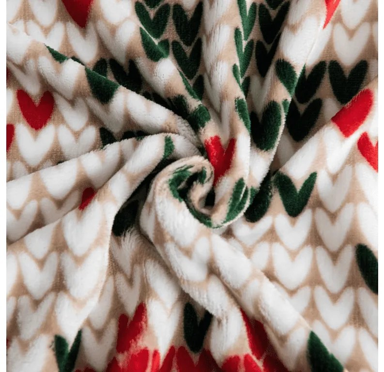 Mikroplüss ágyneműhuzat szett FROSTED CHRISTMAS színes + mikroplüss lepedő SOFT 180x200 cm fehér, franciaágyra