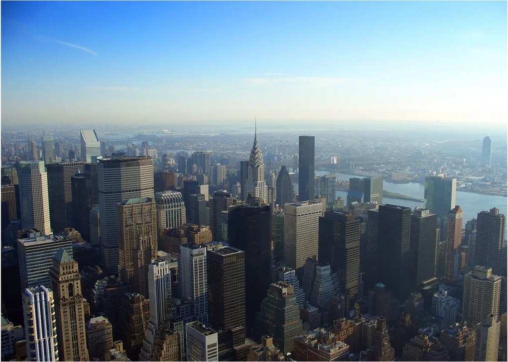 Üveg kép - Manhattan nappal (70x50 cm)