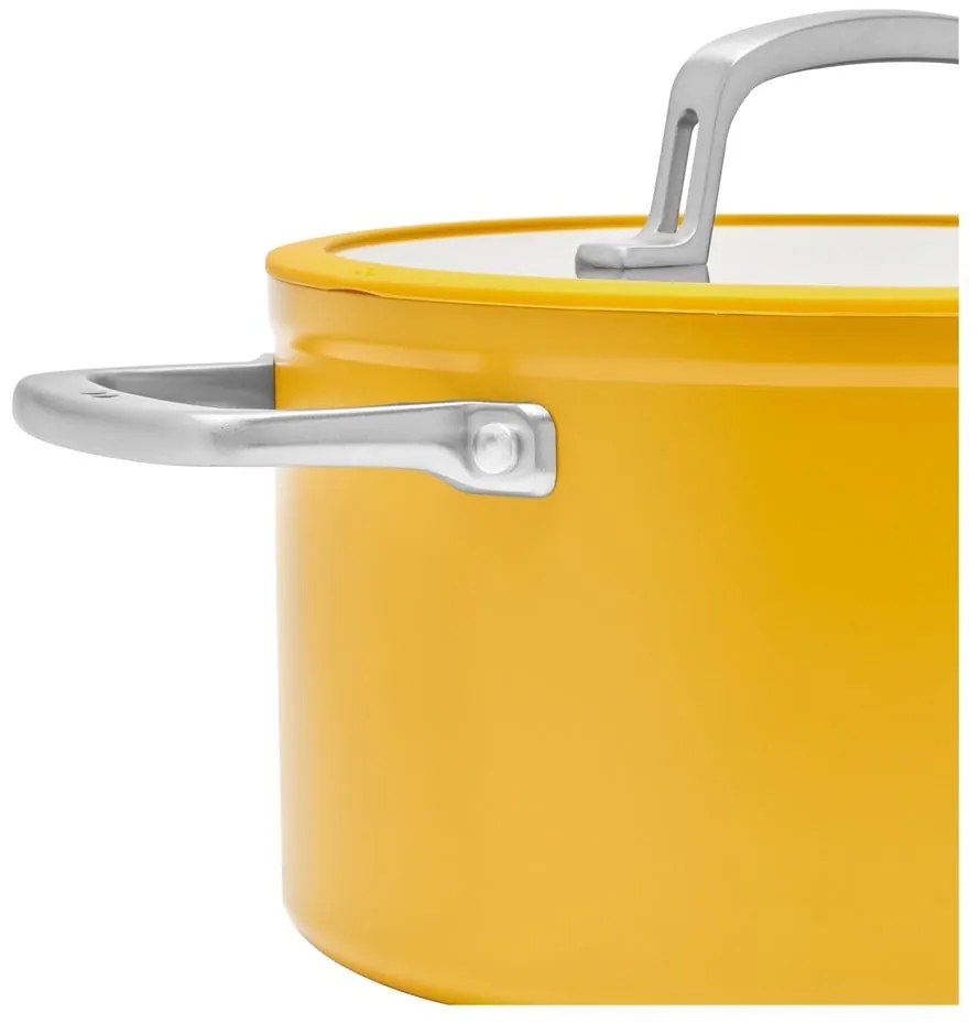 Indukciós tűzhelyhez alkalmas edény fedővel-kerámia felülettel 5,5 l Meda 3.0 – FABINI