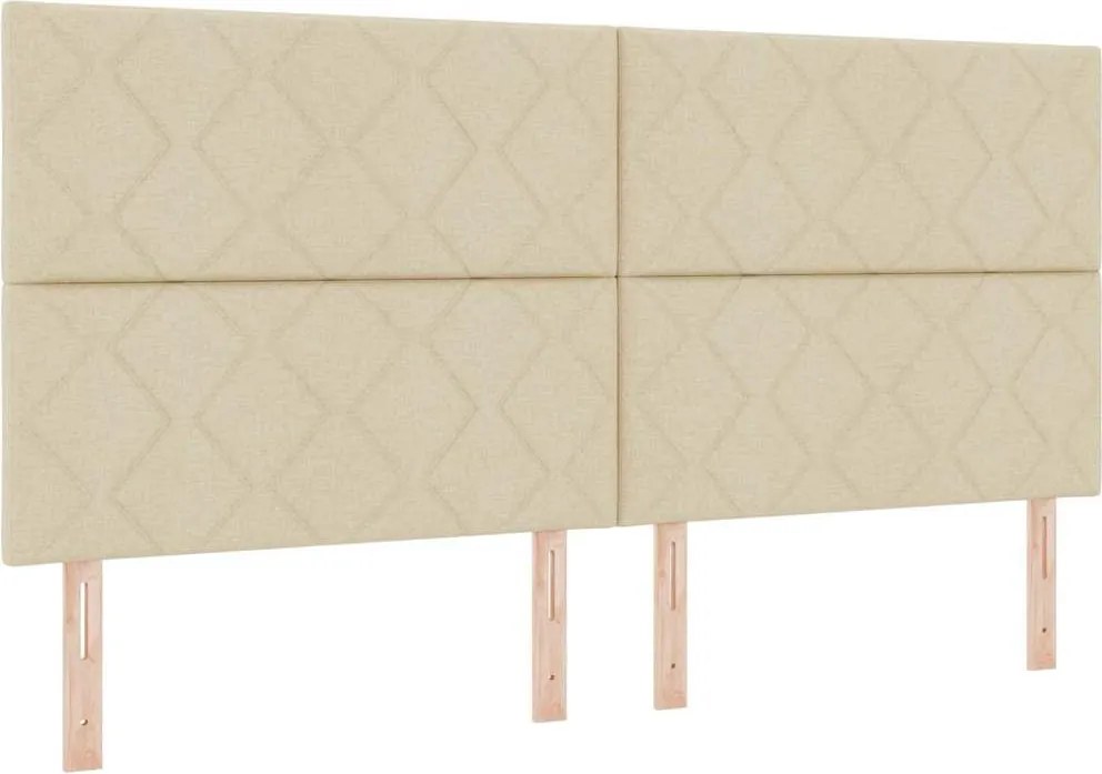 vidaXL Fejtámla Krém 200 cm szövet