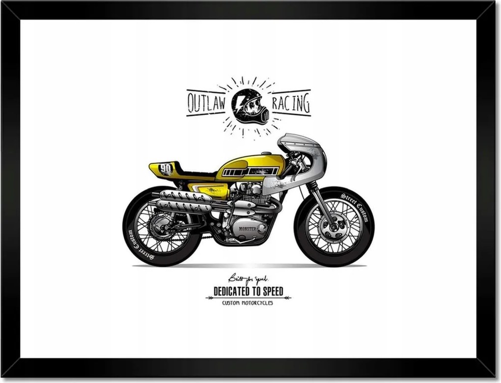 Poszterek keretben 40x30 Motorkerékpár Antik Vintage