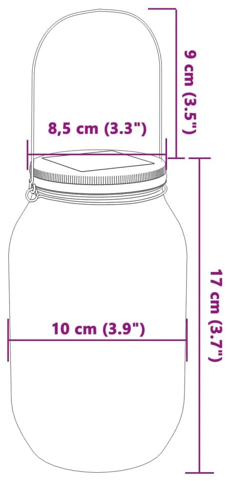 12 db meleg fehér kültéri napelemes befőttes üveg lámpa