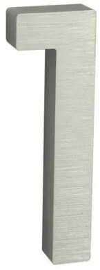 Alumínium 1-es házszám, 3D, köszörült felület RN.100LV.1.AL.3D